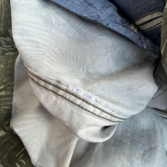 Tommy Bahama Mens 2XL Boracay Como Camo Trucker Jacket Tea Leaf Green Pockets - Picture 8 of 8